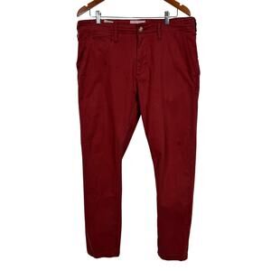 5 for $25| Sun + Stone Men's Dewy Slim-Straight Rust Chino Pants Size 34 x 30